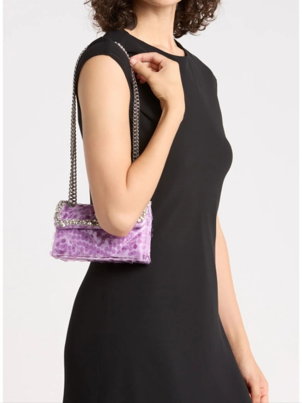Kurt Geiger-Kensington Embellished Crossbody Bag (Light Purple 💜)